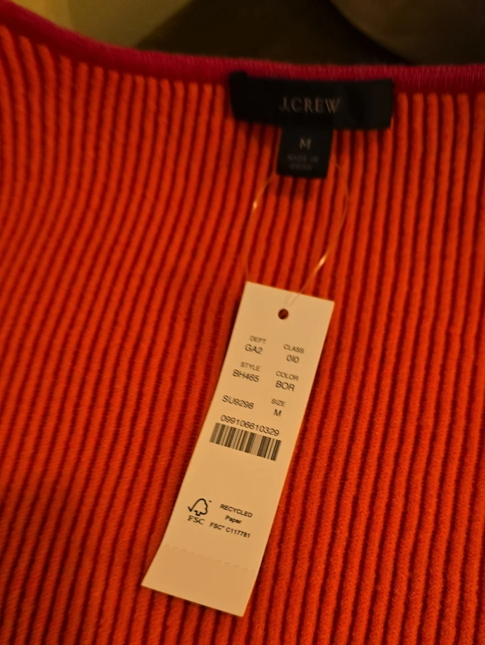 NWT J. Crew Ribbed Scoop-Neck Sweater